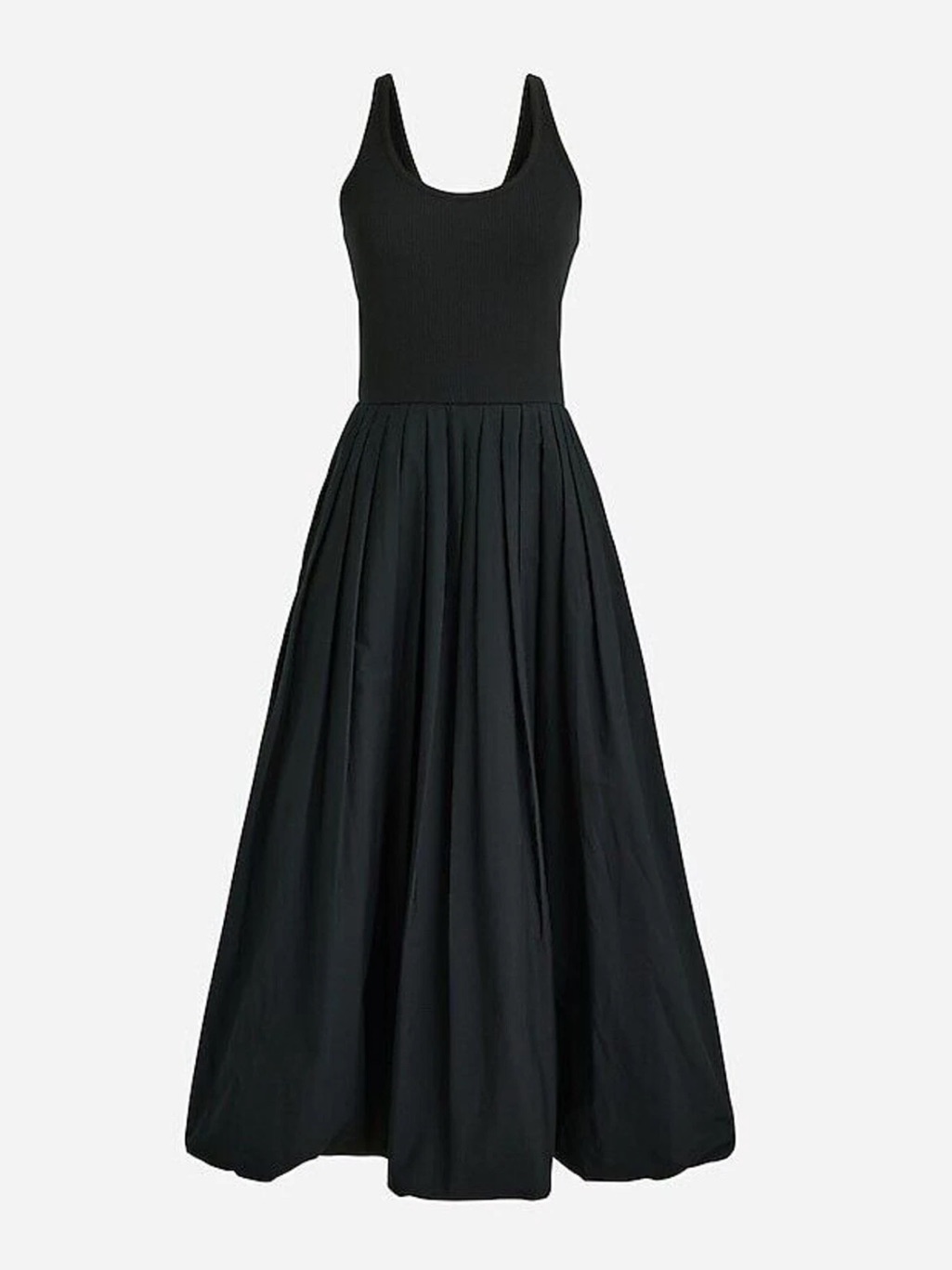 J. Crew Fitted Tank Midi Dress With Poplin Bubble Skirt Nwt Size Xxs